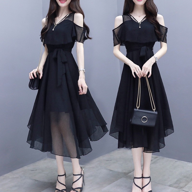 PiggyGirl-Dress Women's New Korean Fashion Casual Temperament Long Skirt Women Tide