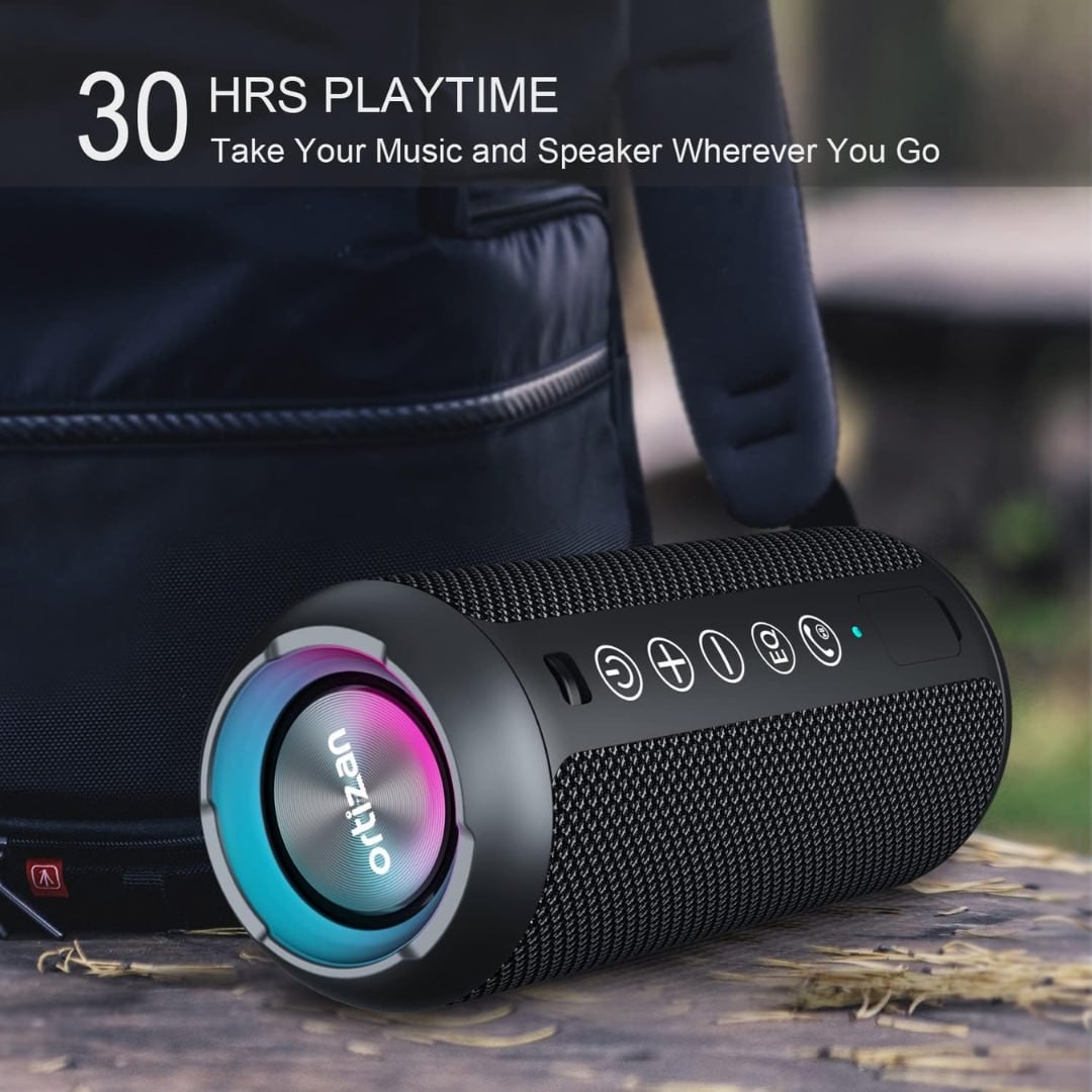 Bluetooth Speakers, YIER 80w (Peak) Portable Wireless Speaker with Lights, Stereo Loud Sound, IP67 Waterproof
