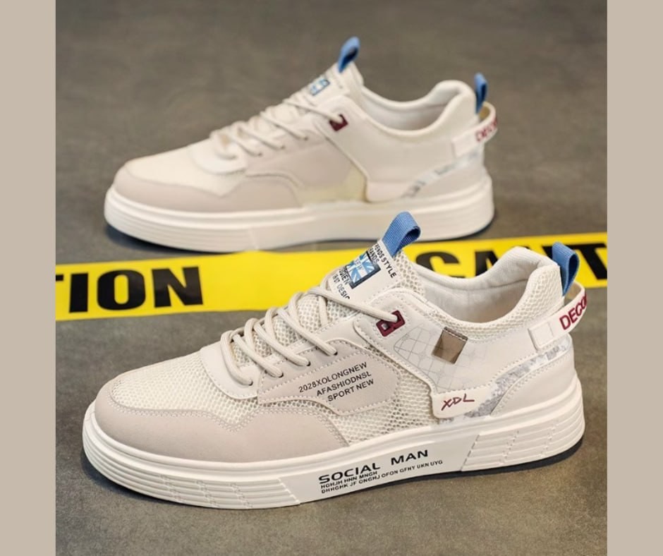 Nine-inch sunshine men's shoes 2023 new summer breathable all-match niche design low top casual sneakers men's sports small white trendy shoes beige