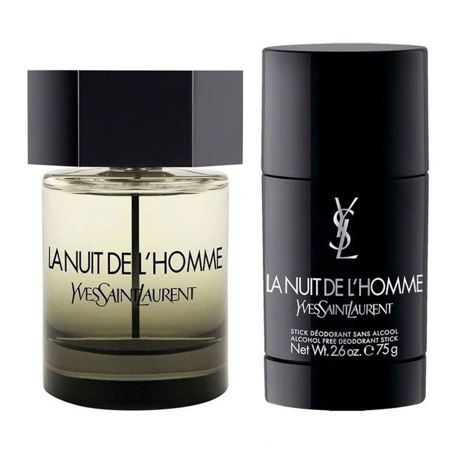 Yves Saint Laurent YSL La Nuit De L'homme EDT Men's Perfume Set 100ml + YSL Deodorant Deodorant 75g