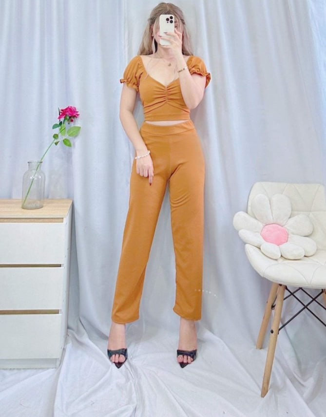 BELLA TERNO COORDINATES Ruched Top and Pants