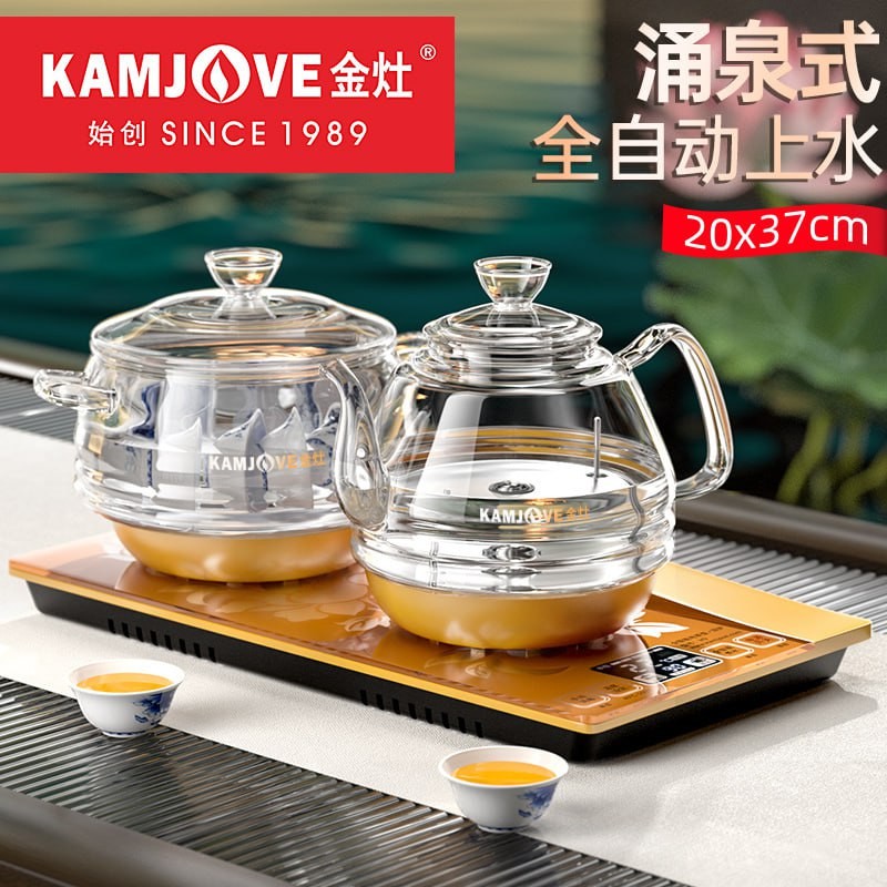 KAMJOVEJinzao H9 automatic electric teapot tea set spring type bottom water electric kettle boiling kettle glass electric tea stove electric teapot tea art stove automatic kettle high temperat