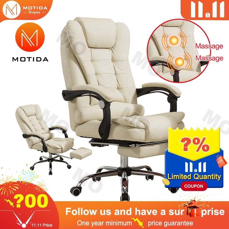 Leather Office Chair Boss Chair Boos High Back Executive Office Chair USB Massage Comfort Reclining