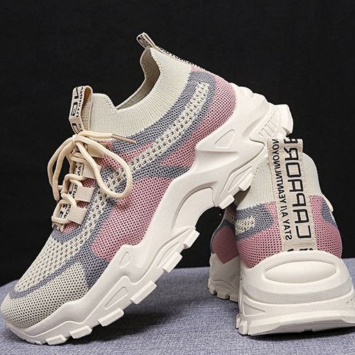W01 New Trendy Korean Fashion Women Shoes Slip on Thicked Soled Sportshoes Lighweight Sneakers *COD*