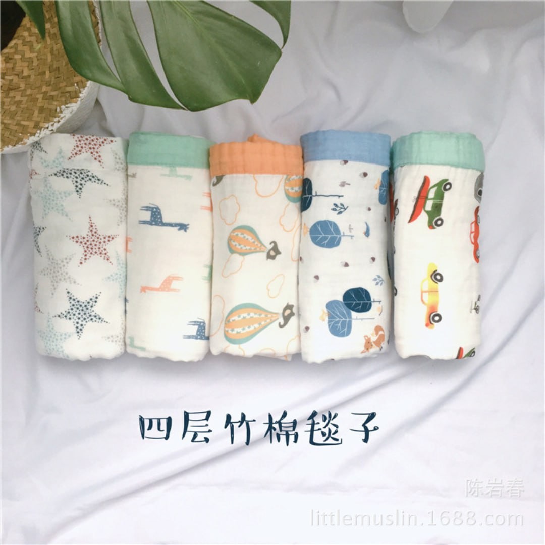spring and summer wide-brimmed bamboo cotton muslin gauze quilt swaddle cover blanket gauze hug quilt bath towel air conditioner blanket