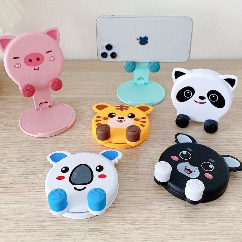 Cute Cartoon Desktop Holder Portable Tablet/Phone Holder Foldable Desktop Mobile Phone Stand