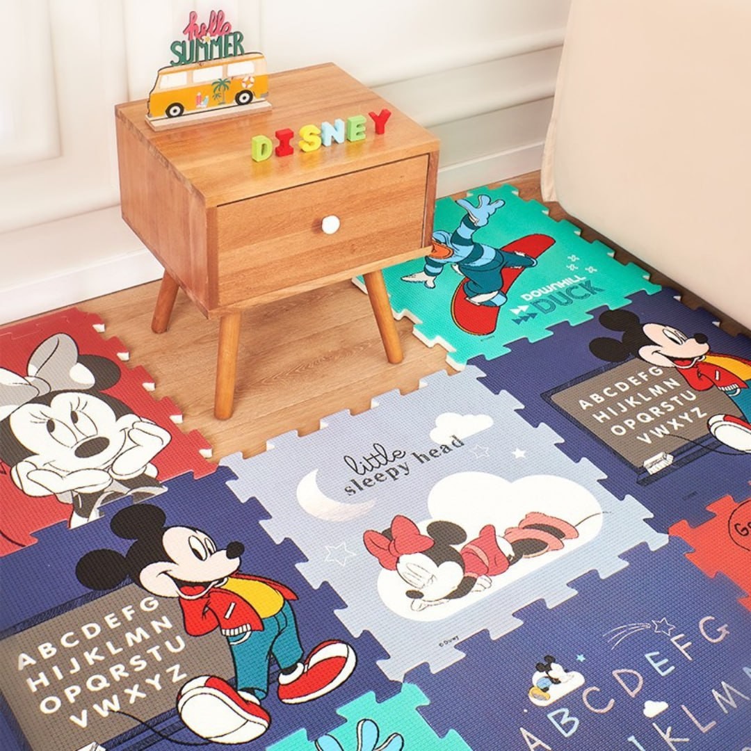 Disney's new baby crawling mat thickened waterproof and anti-fall splicing baby play mat baby crawling mat