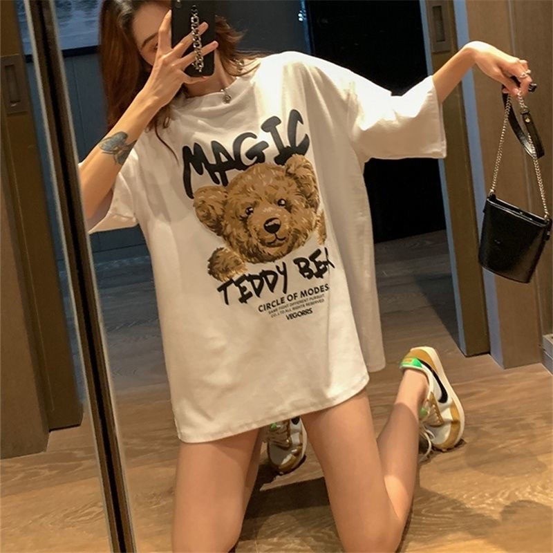 Oversized Shirt New Fashion Short Sleeve Creative Starry Sky All-match T-shirt Women's Top