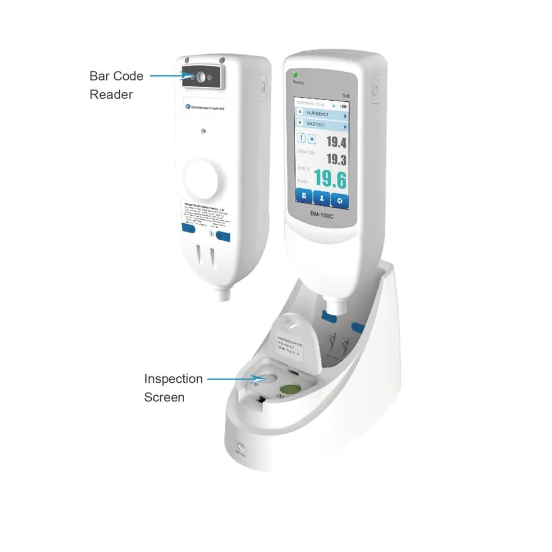 Neonatology medical equipment supplier effective and intelligent transmission transcutaneous jaundice detector for baby