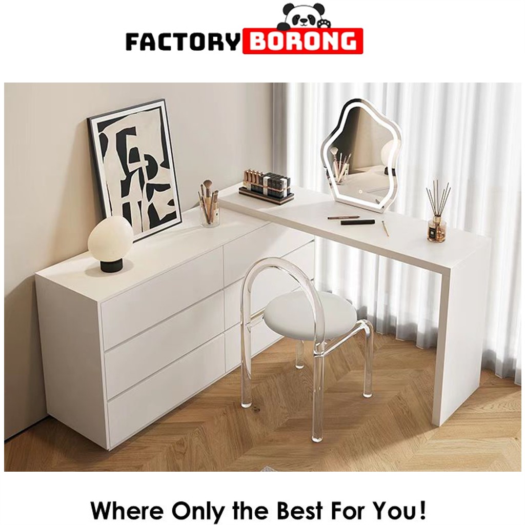 Dressing table bedroom modern minimalist desk drawer integrated net red light luxury dressing table