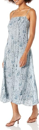 Theory Women's Cami Volume Dress in Cascade Block