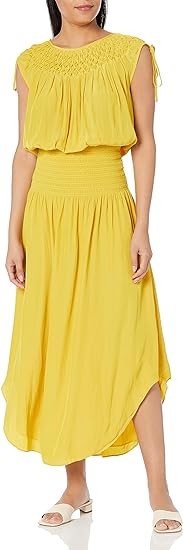 Ramy Brook Women's Zoe Boat Neck Midi Dress