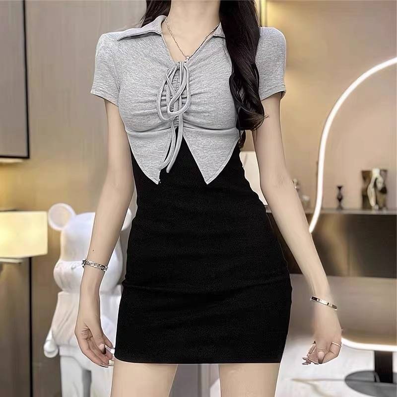 korean fitted dress with sleeves sexy cocktail dress formal black bodycon dresses for women elegant