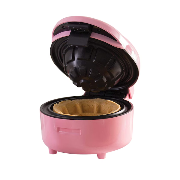 Image 2 Go to slide 1 Go to slide 2 1/2 TODO Waffle Bowl Maker Ice Cream Dessert Treat Maker Breakfast Bowl - Pink
