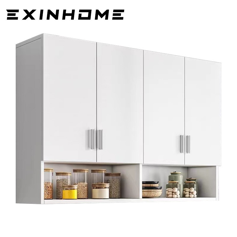 EXINHOME Kitchen Cabinet Hanging Cabinet Wooden Wall Cabinet Cupboard for Kitchen Bathroom
