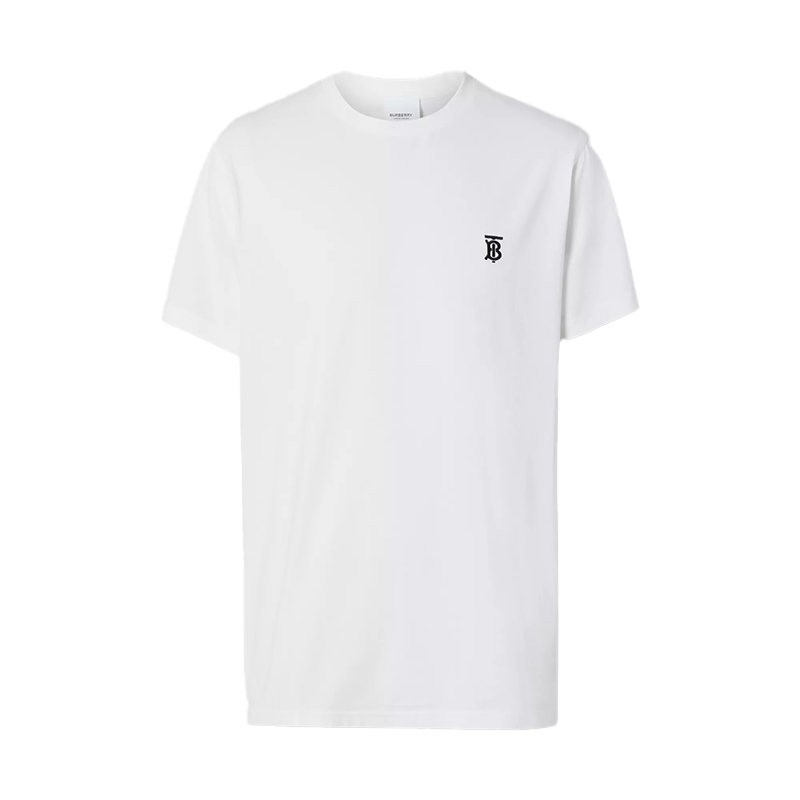 BURBERRY Burberry Embroidered Monogram Graphic Cotton T-Shirt