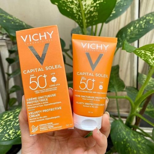 VICHY Vichy Capital Soleil Broad Spectrum Sunscreen SPF50+ UVA/UVB Velvety Cream Protective Cream 50ml (For Dry Skin)