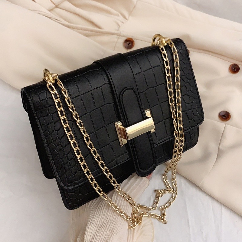 2024 New Women Bag Chain Shoulder Bags Fashion Crossbody Commute Embossing Female Satchel