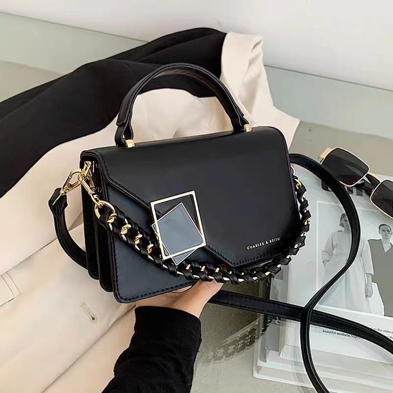 B0149 Ladies trendy shoulder bag fashion all-match messenger bag temperament small square bag