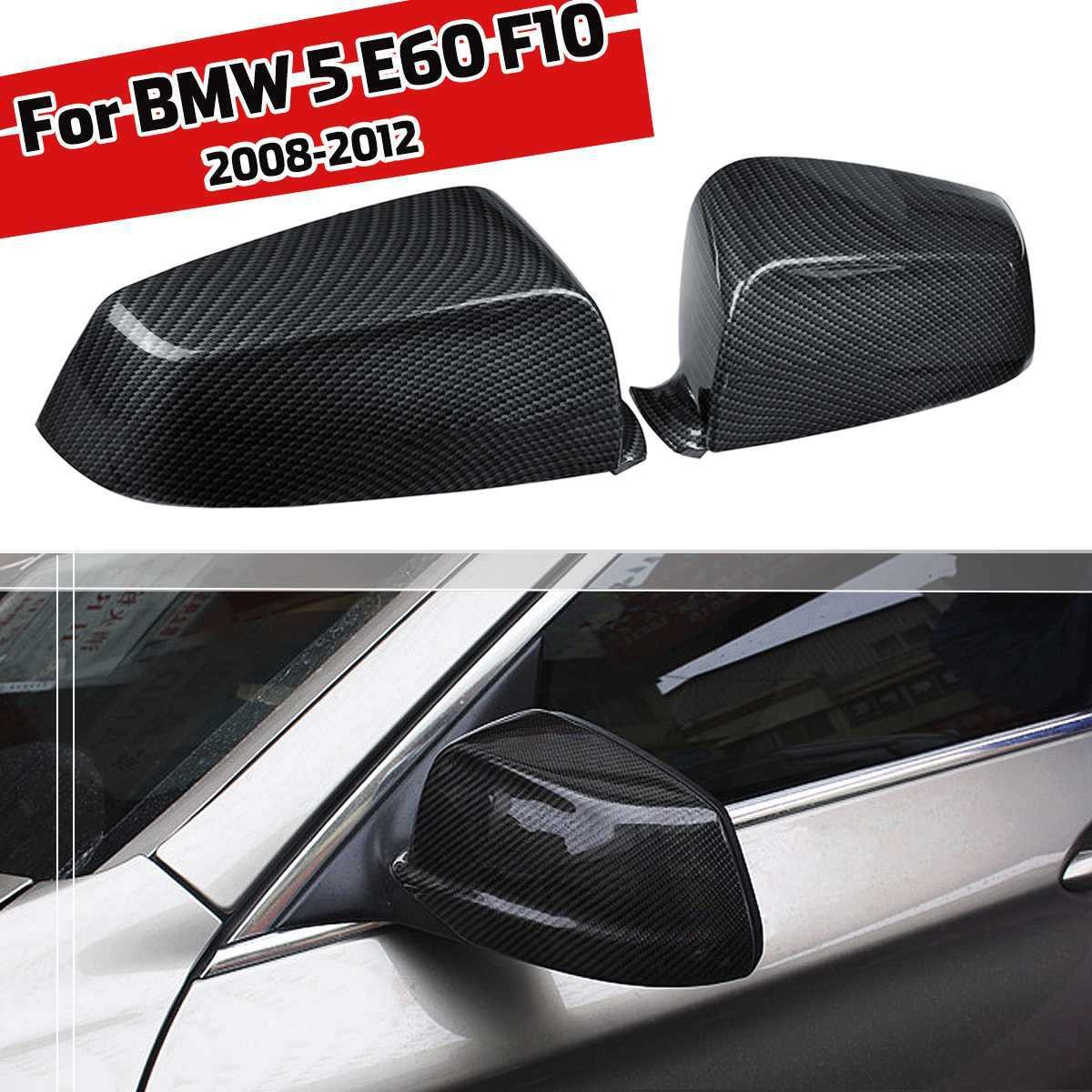 For BMW E60 F10 F11F01 F02 Carbon Fiber Water Transfer Printing Rear View Mirror Housing Rear View Mirror Housing