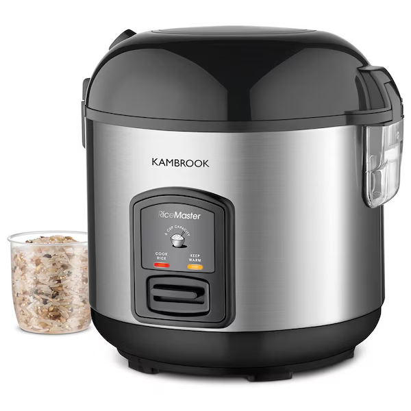 Image 2 Image 3 Go to slide 1 Go to slide 2 Go to slide 3 1/3 Kambrook Rice Master Electric 5 Cup Rice Cooker/Steamer Serving Spoon/Measuring