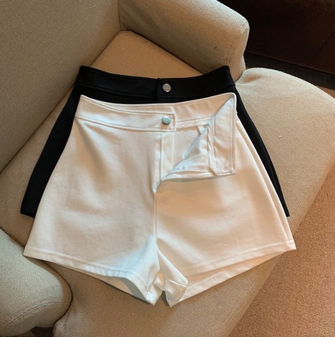 JK Suit Shorts Women's Large Size Summer Thin High Waist Slimming A- line Tight Stretch