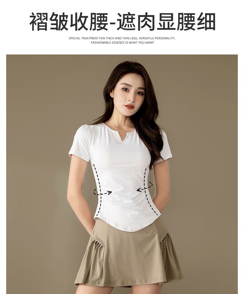 Qilan badminton women's sports suit women's summer tennis skirt running skirt gym short skirt yoga clothing quick-drying suit