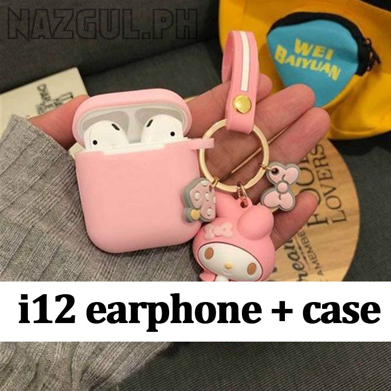 tws inpods i12 over ear hifi wireless bluetooth 5.0 earphones for android comes with a cartoon protective cover