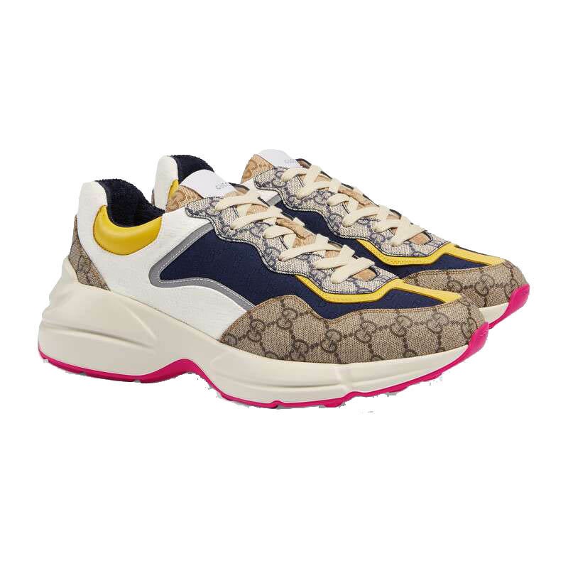 GUCCIGucci Men's Shoes Double G Rhyton Casual Sports Shoes Daddy Shoes 619891