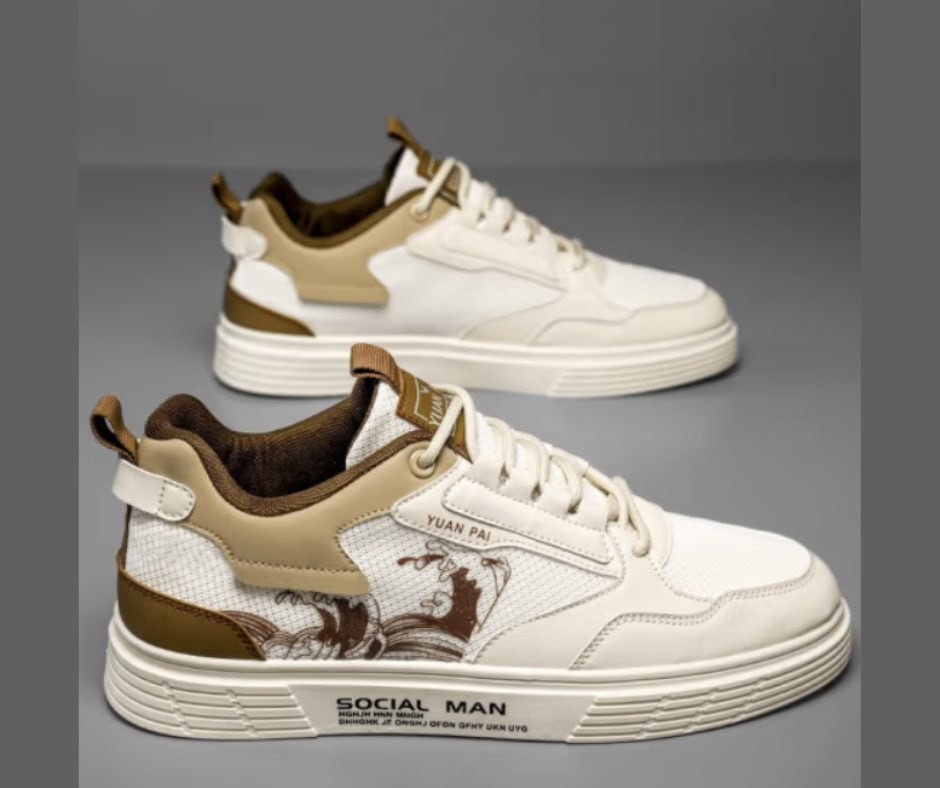 Yiran (YIRAN) Men's Shoes Summer 2023 Men's New Shoes Leather Panel Shoes Versatile Height Increase Casual Breathable Mesh Sports Trendy Shoes Mika [Mesh Surface-1] 4