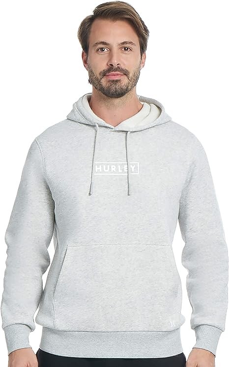 Hurley Men's Boxed Logo Fleece Pullover Hoodie