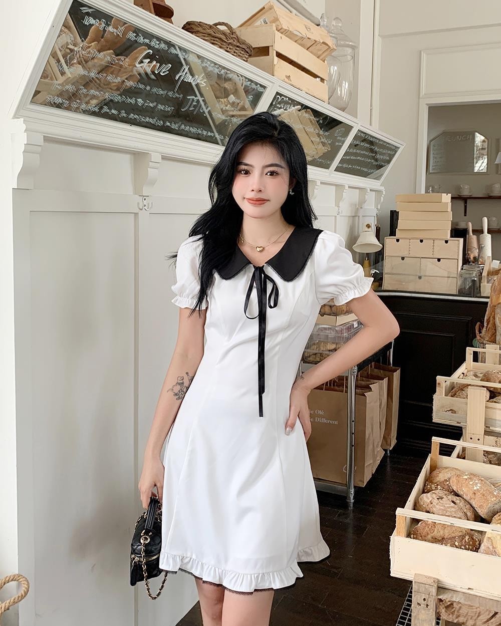 Real shot~Large size women's summer fashion slim waist celebrity temperament small fragrance girl dress