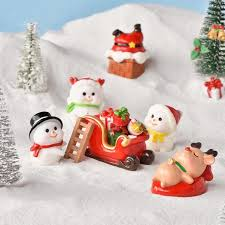 Mini Figurine Santa Claus Christmas Ornaments Xmas Gifts Festival Atmosphere DIY Home Child Mini Craft Decor