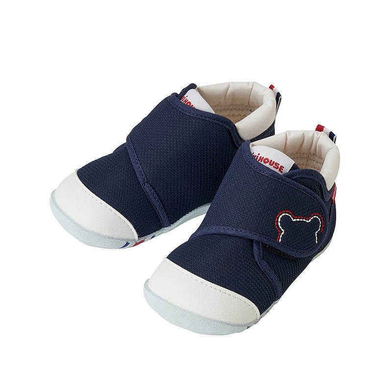 mikihouse shoes one segment award winning moccasins sweat absorbing navy blue