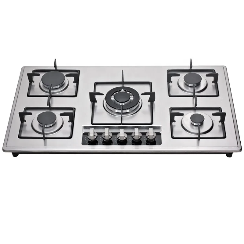 Factory price built in stove major kitchen appliance 5 burner gas cooker ss gas hob gas cooktops OEM manufacture stove cooker7663007