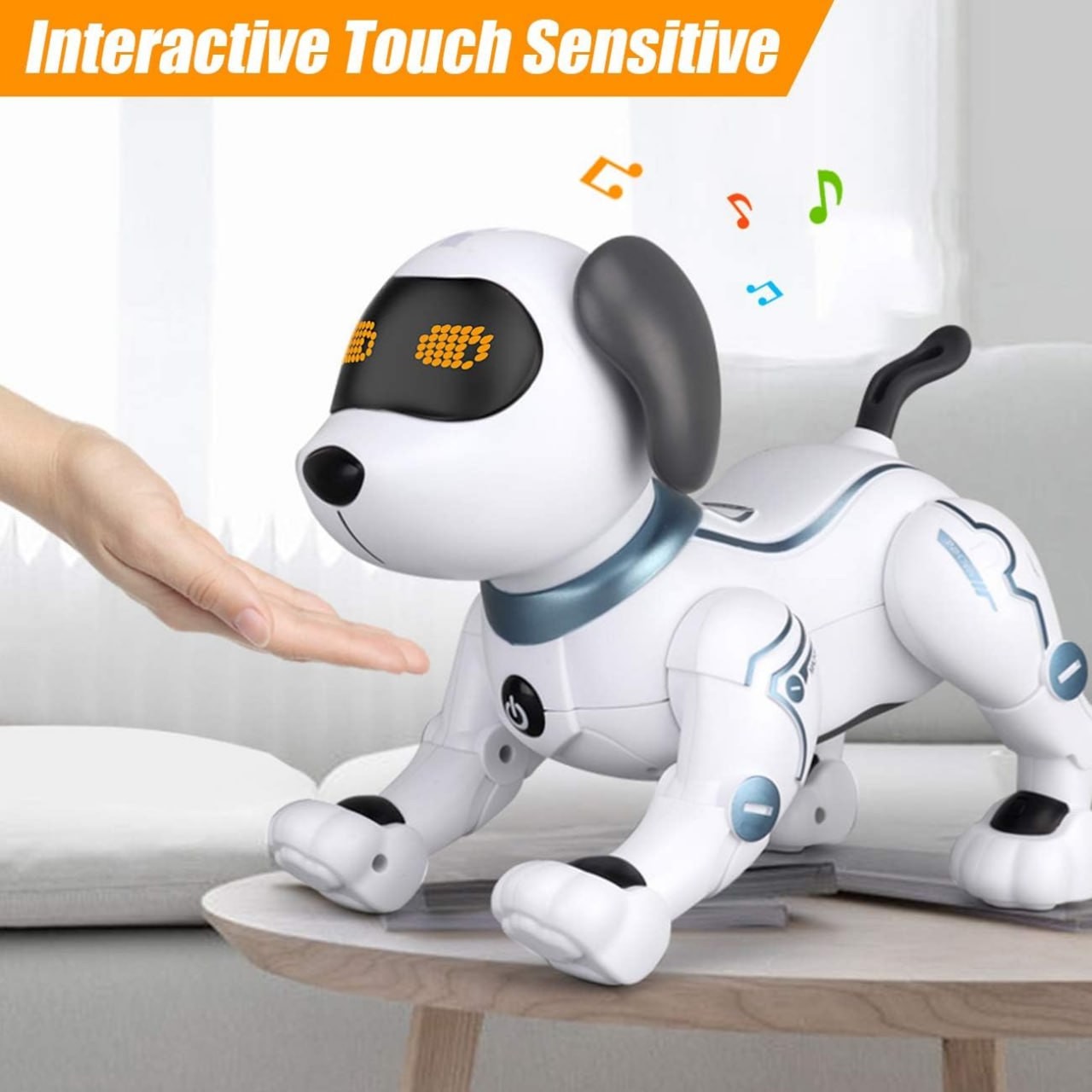 OKK Robot Dog Toys for Kids, Remote Control Robot Toys, Interactive & Smart Programmable Walking Dancing RC Dog Robot, Rechargeable Electronic Pets Gifts for Boys Girls Age 6