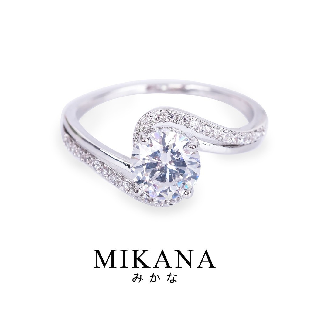 Mikana 14k White Gold Plated Mayumi Ring Accessories Jewelry For Women Jewelries Fashion Promise