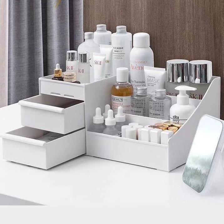 Large Capacity Cosmetic Storage Box Makeup Organizer Desktop Organizer Makeup Drawer Container