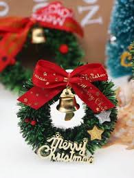 1 Pcs 6CM Miniature Wreath Doll House Christmas Tree Wall Decoration Accessories