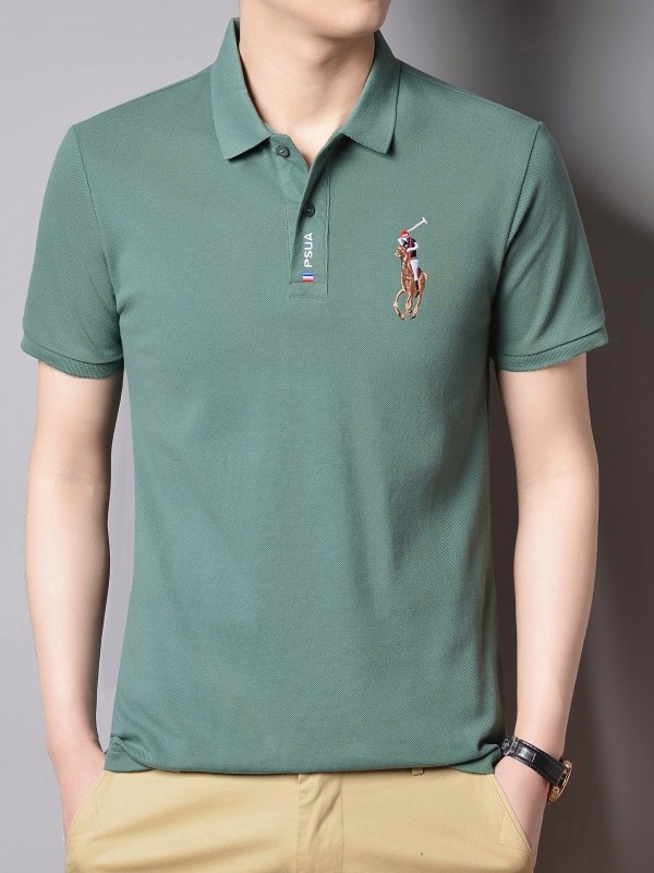 Original Paul Men's Summer Short-sleeved T-shirt Three-dimensional Embroidered Polo Shirt Oversized