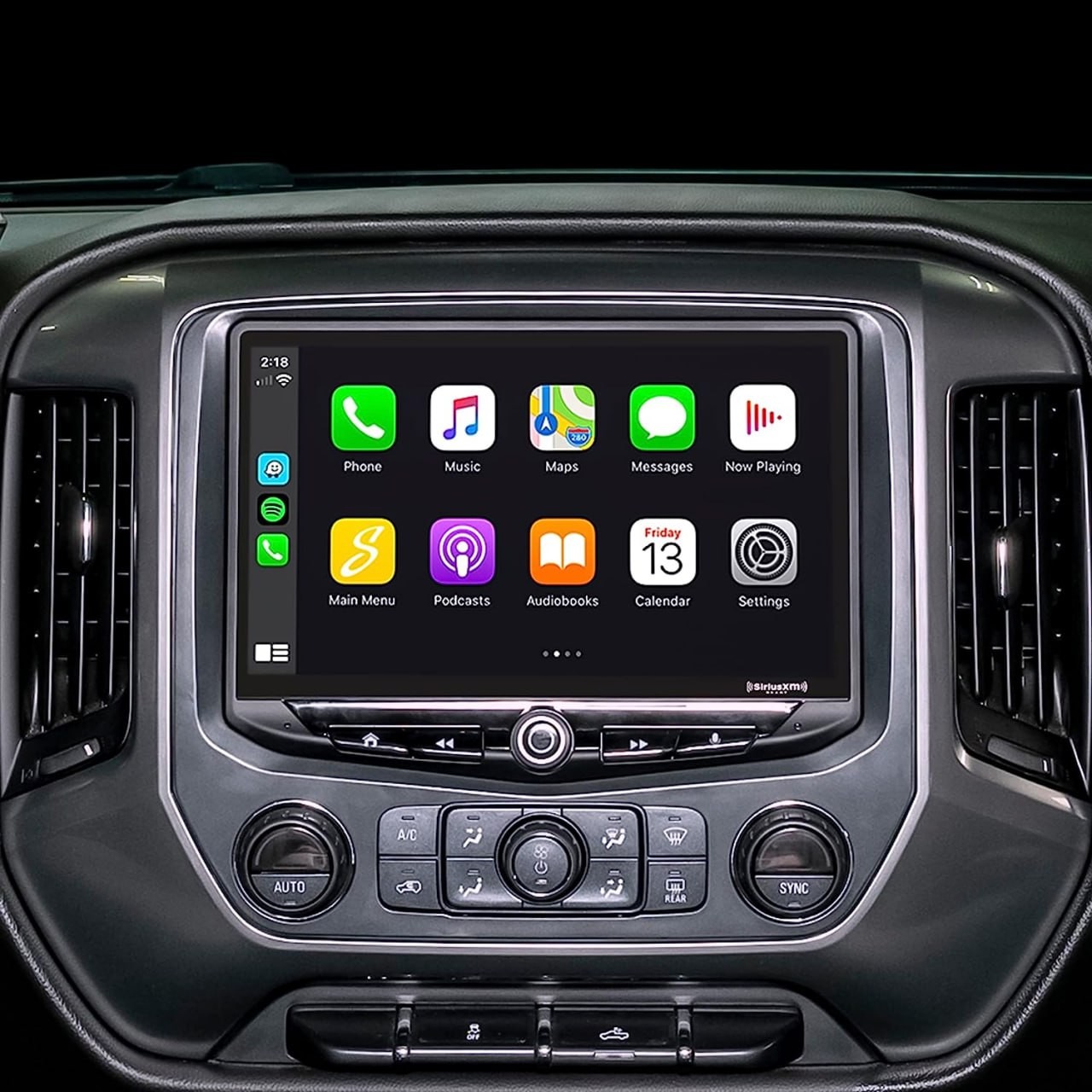 STINGER Chevy SilveradoGMC Sierra HEIGH10 10 Touch Screen Radio Plug-and-Play Dash Kit, Apple CarPlay, Android Auto, GPS Nav, Bluetooth, Sirius XM Ready, Not compatible with Bose