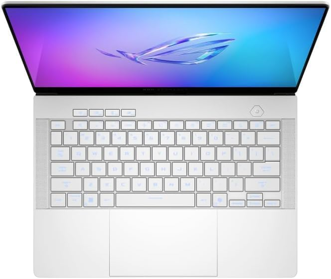 ASUS ROG Zephyrus G14 Latest (2025) 14" 3K OLED 120Hz Gaming Laptop Copilot+ PC AMD Ryzen AI 9 HX 370 NVIDIA RTX 5080 32GB RAM 2TB SSD Platinum White