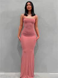 Satin Slip Sleeveless Backless Maxi Dress Women 2023 Y2K Summer Bodycon Elegant Sexy Outfits Ladies Birthday Party Club Sundress