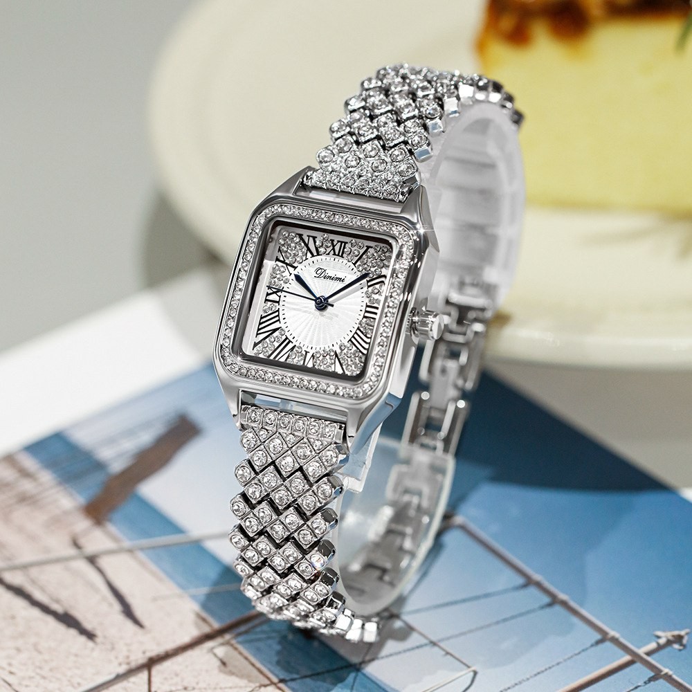 new fashion full diamond ladies watch light luxury starry watch niche trend diamond steel belt watch women