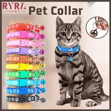 Fashion Pet Cats Collar Colorful Pattern Cute Bell Adjustable Collars For Cats Kitten DIY Ring Necklace Pet Accessories