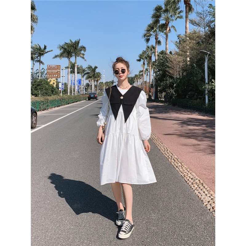 YIBUSHENG Tea Break French Dress SpringSummer 2023 New French Design Sense of Niche Two-piece Skirt Hepburn Style Long Skirt