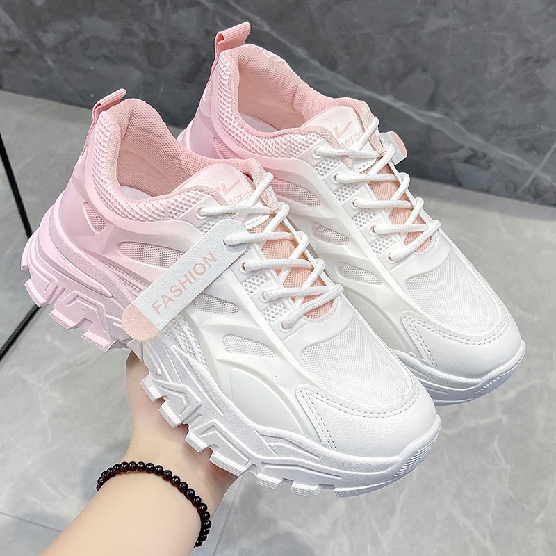 Mesh breathable new versatile casual white shoes women's sports shoes