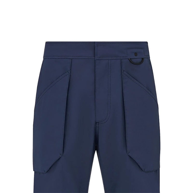Dior Men's Lounge Pants Spring Collection DIOR Signature Back Velcro Two Large Side Pockets Navy Blue Chic Casual