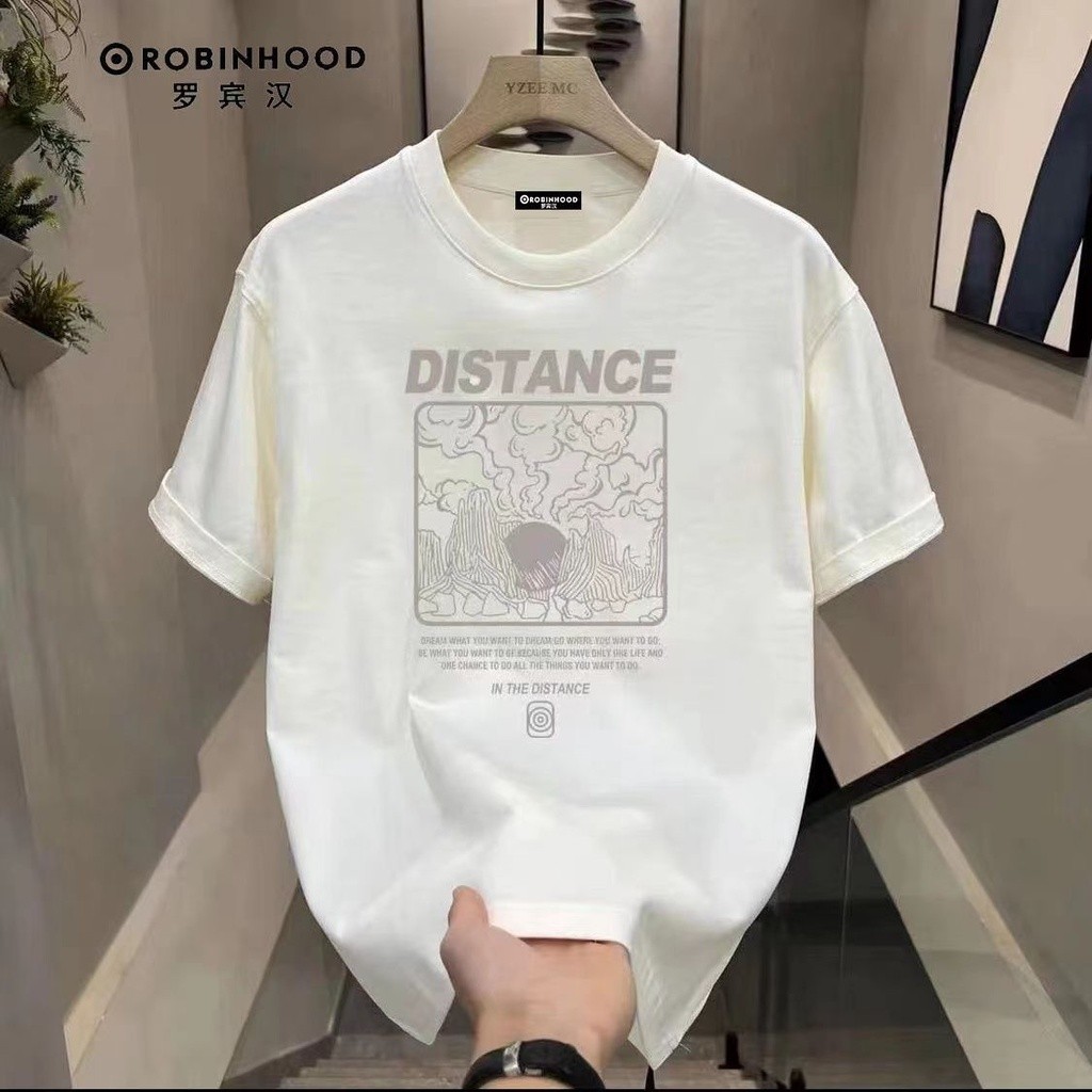 Ice cotton short-sleeved T-shirt loose casual comfortable breathable men's summer trend T-shirt
