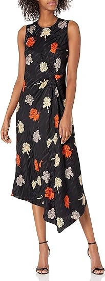 Theory Women's Draped Tuck Dress. B Carnation